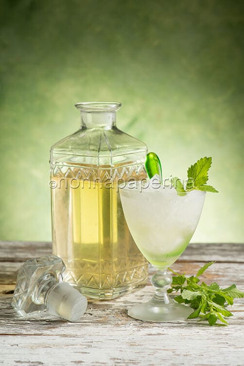 Granita con sciroppo di melissa