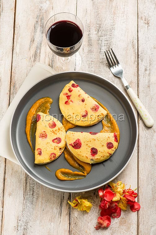 Crepes salate di fiori eduli Crepes salate di fiori eduli