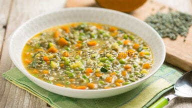 fregola alla spirulina con verdure