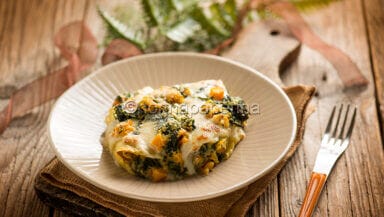 Cannelloni con spinaci e zucca