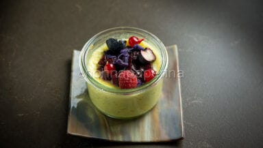 Crema cotta alla violetta