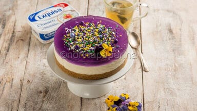 Cheesecake alla violetta