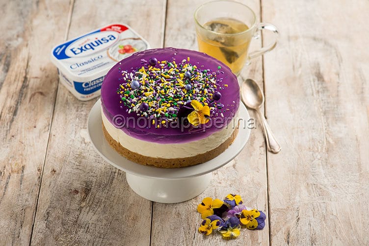 Cheesecake alla violetta