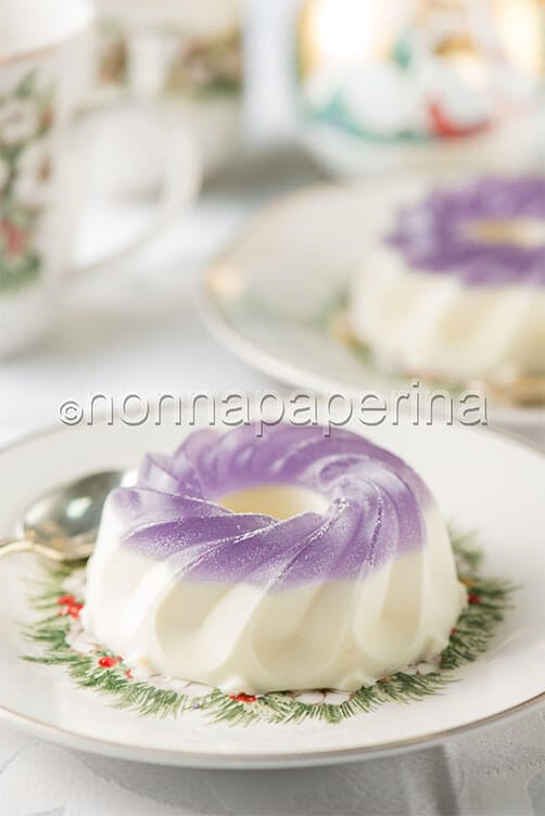 Panna cotta alle violette