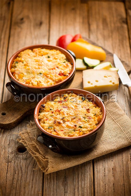 Sformato di miglio con verdure Sformato di miglio con verdure