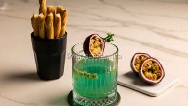 acqua alla menta e frutto della passione