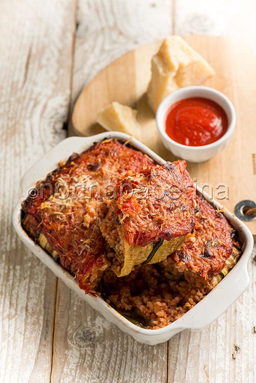 timballo di zucchine e bulgur