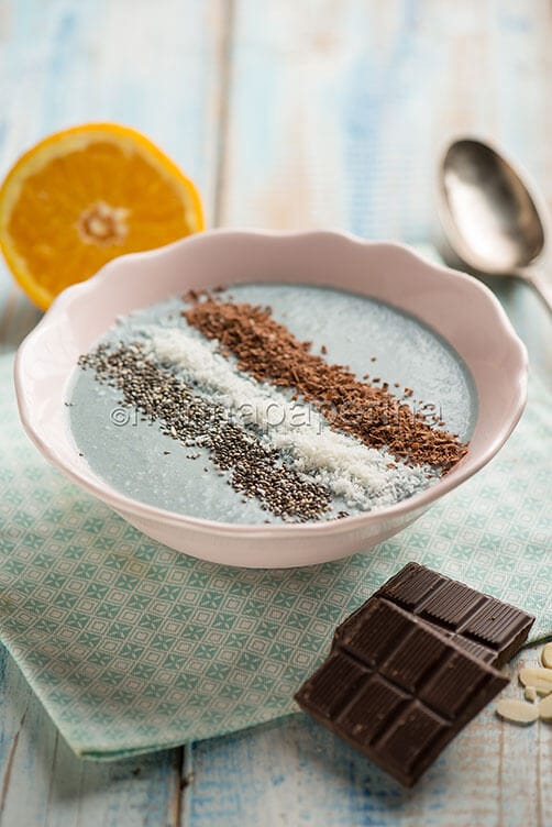 Bowl al te matcha blu