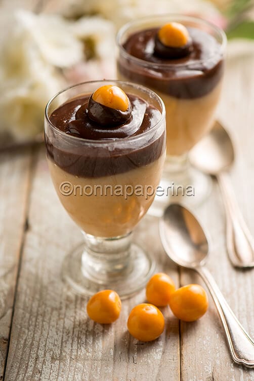 Dessert con crema di alchechengi