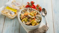 gnocchi vongole e pesto