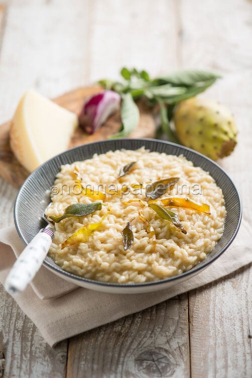 Risotto ai fichi d India e caciocavallo