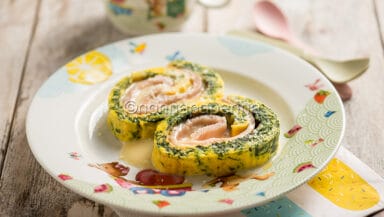 Rotolo di frittata con bietoline