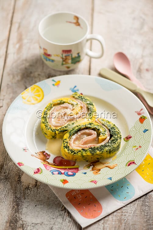 Rotolo di frittata con bietoline