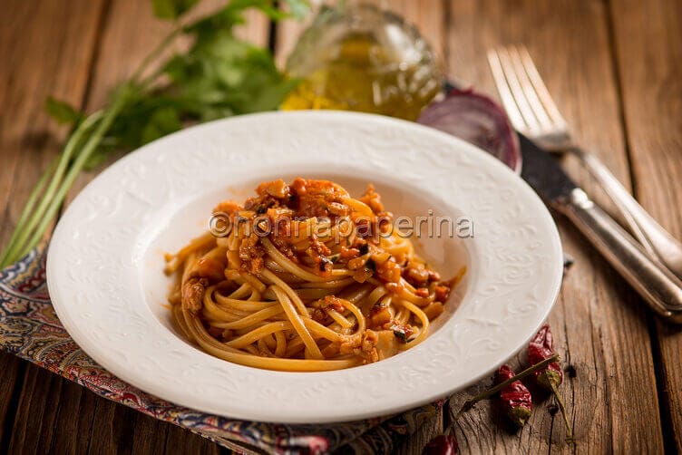 linguine con ragu di capesante