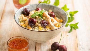 Bowl con straccetti di pollo
