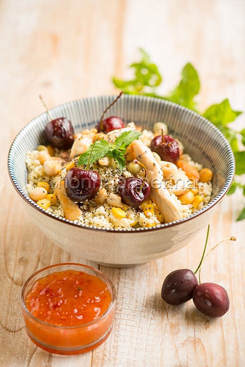 Bowl con straccetti di pollo