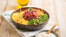 Bowl con tartare di scottona, una bowl raffinata