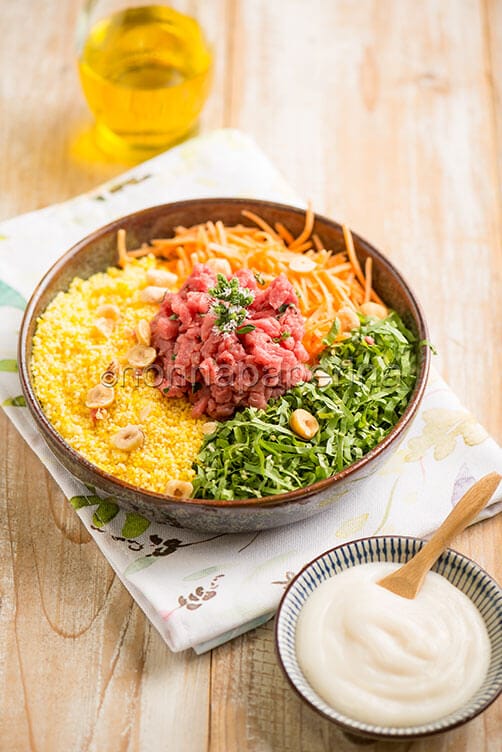 Bowl con tartare di scottona