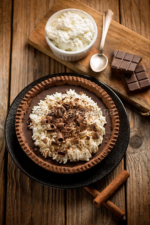 Crostata con ganache al cioccolato