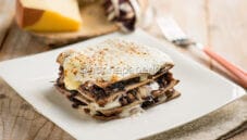 Lasagnette di crepes al radicchio e fontina, un primo unico