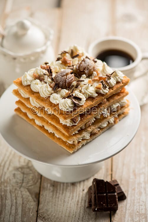 Millefoglie con crema al mascarpone