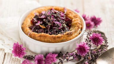 Tortine con barbabietole e zallotti