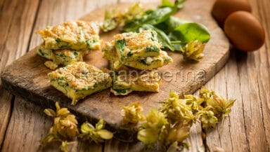 Frittata con germogli di luppolo