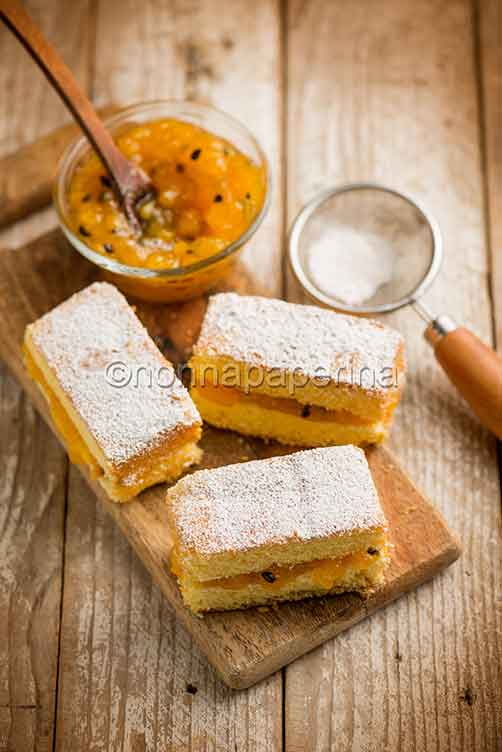 Merendine con confettura di mango Merendine con confettura di mango