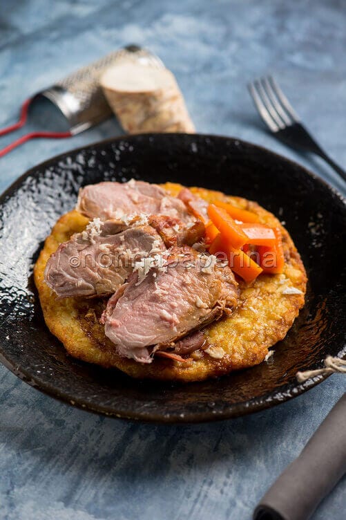 Filetto di maiale con rosti di patate