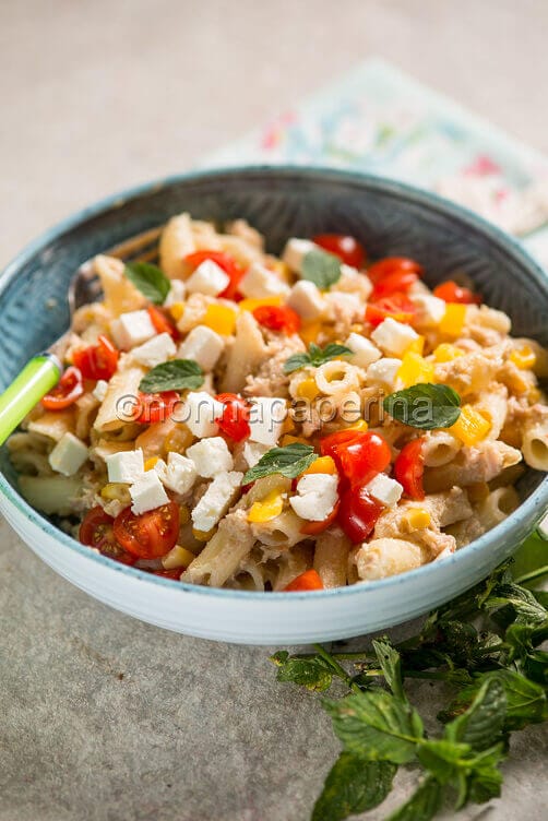 Pasta con tonno e hummus di ceci Pasta con tonno e hummus di ceci