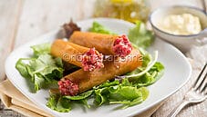 Cannolo con pasta fillo e scamone, un piatto ottimo