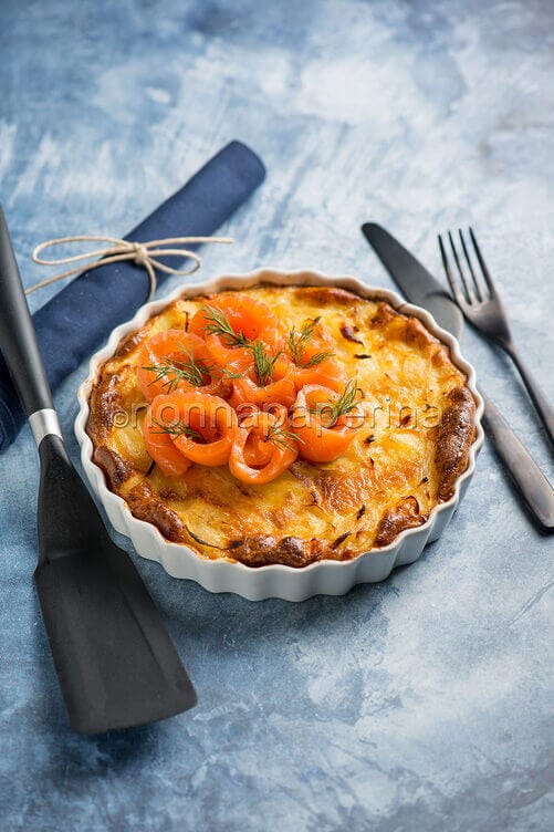 Lax pudding al salmone marinato