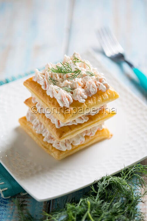Millefoglie di salmone affumicato