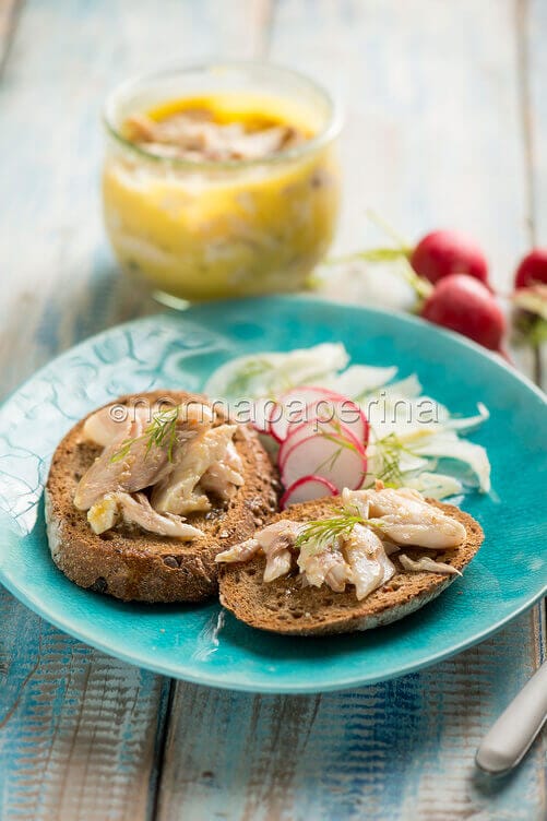 Trota con finocchio sottaceto