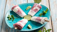 Ghiaccioli al rabarbaro e yogurt