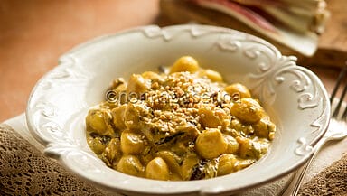 Gnocchi al radicchio e zafferano