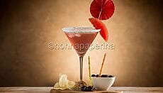 Martini cocktail con anguria