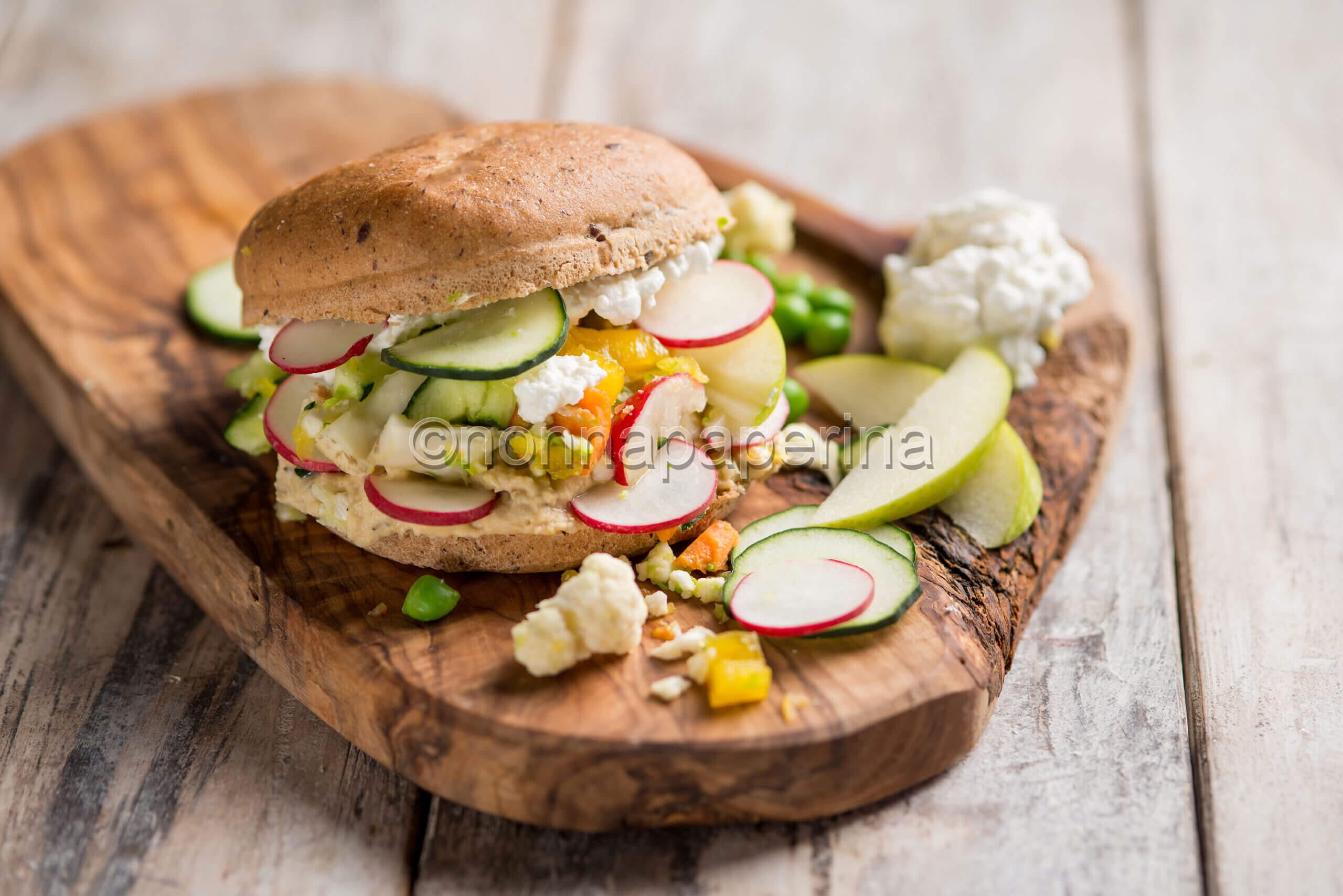 Panino Vegetariano Con Hummus Il Meglio Del Finger Food