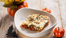 Lasagne alla zucca e fiocchi di latte, una versione per Halloween