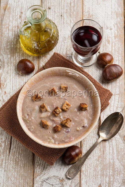 Zuppa di castagne e verza