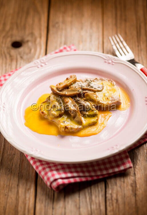 Lonza allo zafferano con porcini
