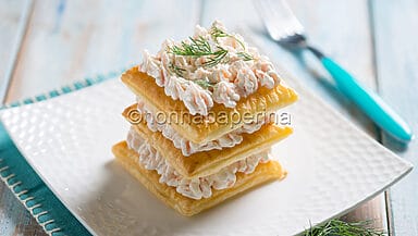 Millefoglie di salmone affumicato