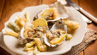 Ostriche in tempura