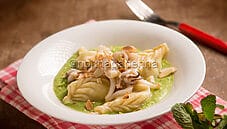 Culurgiones su crema di zucchine, un magnifico primo piatto