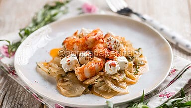 Gamberoni al Pernod con dragoncello