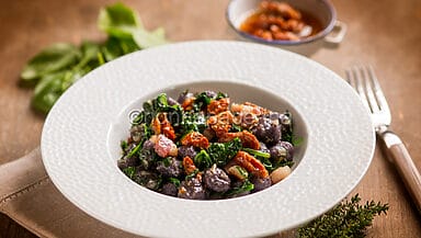 Gnocchi al bacon e spinacini