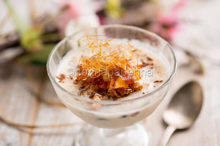 Panna cotta al torrone bianco