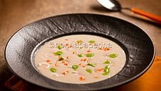 Crema di cannellini con gamberi, un primo vellutato