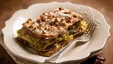 Lasagne con verza e castagne