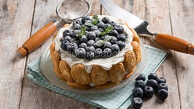 Torta allo yogurt e mirtilli